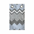 thumbnail image 1 of Chevron Hanging Pocket Organizer, Geometric Pattern with Contemporary Style Bicolour Zigzags, Printed Polyester Storage Bag with Pockets, 9" x 27", Sky Blue Charcoal Grey, 1 of 2