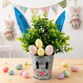 thumbnail image 4 of Huevo de Espuma con Hojas Falsas, Plantas Artificiales de Pascua en Maceta para El Alféizar de La Ventana O La Oficina., 4 of 7
