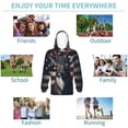 thumbnail image 5 of Uemuo Vintage American Deer Pattern Hooded Sweatshirt for Youth Pullover with Kangaroo Pocket Trendy youth sweatshirt Casual Hoodie for Boys and Girls-Medium, 5 of 6
