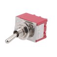 thumbnail image 2 of 2pcs Latching Rocker Toggle Switch 2A250VAC/5A120VAC 9P ON-ON  MTS-302 Red, 2 of 3