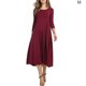 thumbnail image 4 of Sonducket Vestido de mujer Cuello Otoño Vestido de mujer Traje de cuello Media manga Vestido de columpio grande Vestidos Vino rojo METRO Sonducket AP003182-50, 4 of 6
