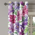 thumbnail image 3 of Ambesonne Floral Grommet Curtain, Vintage Atmosphere Flowers, 50"x84", Lilac Indigo and Magenta, 3 of 5