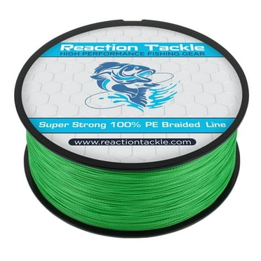 Reaction Tackle Braided Fishing Line Hi Vis Green