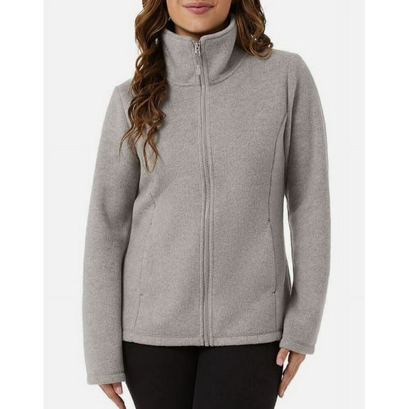 32 Degrees Ladies' Brushed Faux Wool Jacket, Gray XS