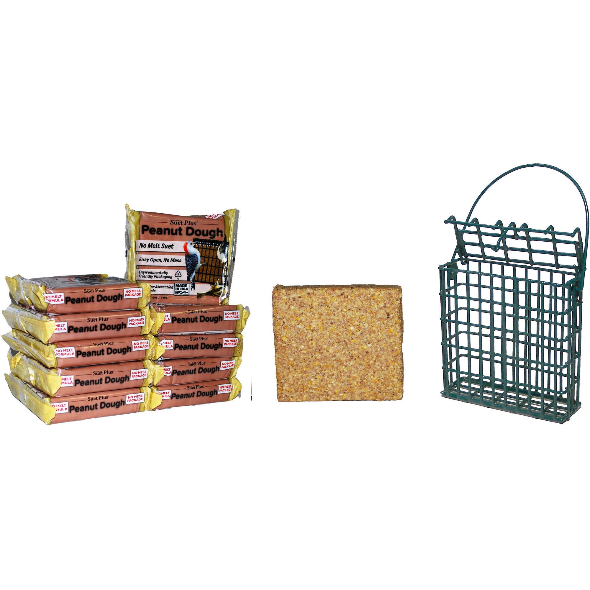 Suet Plus 1013 12 oz Suet Plus Peanut Dough Cakes 11Pack with Single