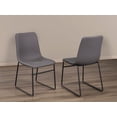 thumbnail image 2 of Chaises Courbées en Cuir Reconstitué Gris (2 Chaises), 2 of 2
