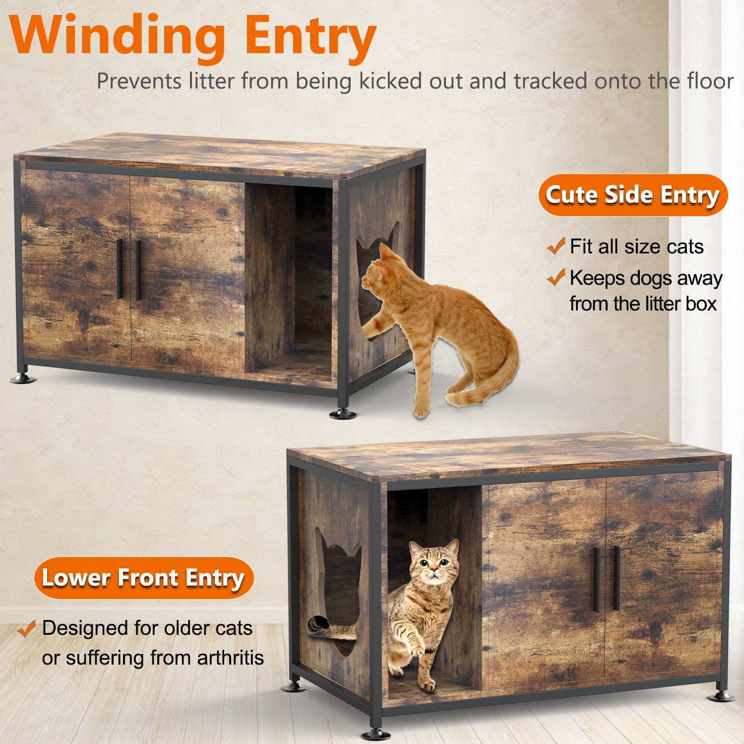 Midlee Hidden Cat Litter Box Furniture (large) : Target