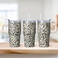 thumbnail image 2 of 20oz Geometric Textured Stainless Steel Tumbler, Double Wall Insulated Travel Coffee Mug with Handle Leak Proof Design, 2 of 5