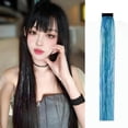 thumbnail image 3 of Sparkly Heat Glitter Fairy Hair Extensions Long Party Festival Colored Tape In For Girls Styling, 3 of 3