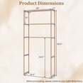 thumbnail image 3 of Gymax Over The Toilet Storage Rack 3-Tier Pine Wood Bathroom Organizer w/ Open Shelves, 3 of 10