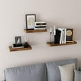 thumbnail image 4 of Boutique Home 23.6" Rustic Brown Wood Design Floating Wall Shelf, 4 of 7