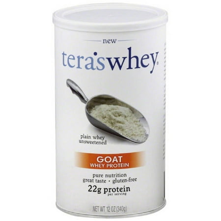 Tera's Whey Goat Whey Protein Powder, Plain Unsweetened, 22g Protein, 0.75