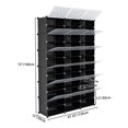 thumbnail image 5 of Hassch 12-Tier Portable Shoe Rack Organizer 36 Grids Tower Shelf Storage Cabinet for 72 Pair Shoes Heels, Boots, Slippers, Black, 5 of 8