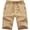 Khaki, variant on Mens Shorts Casual Drawstring Zipper Pockets Elastic Waist Workout Shorts for Men Khaki 32