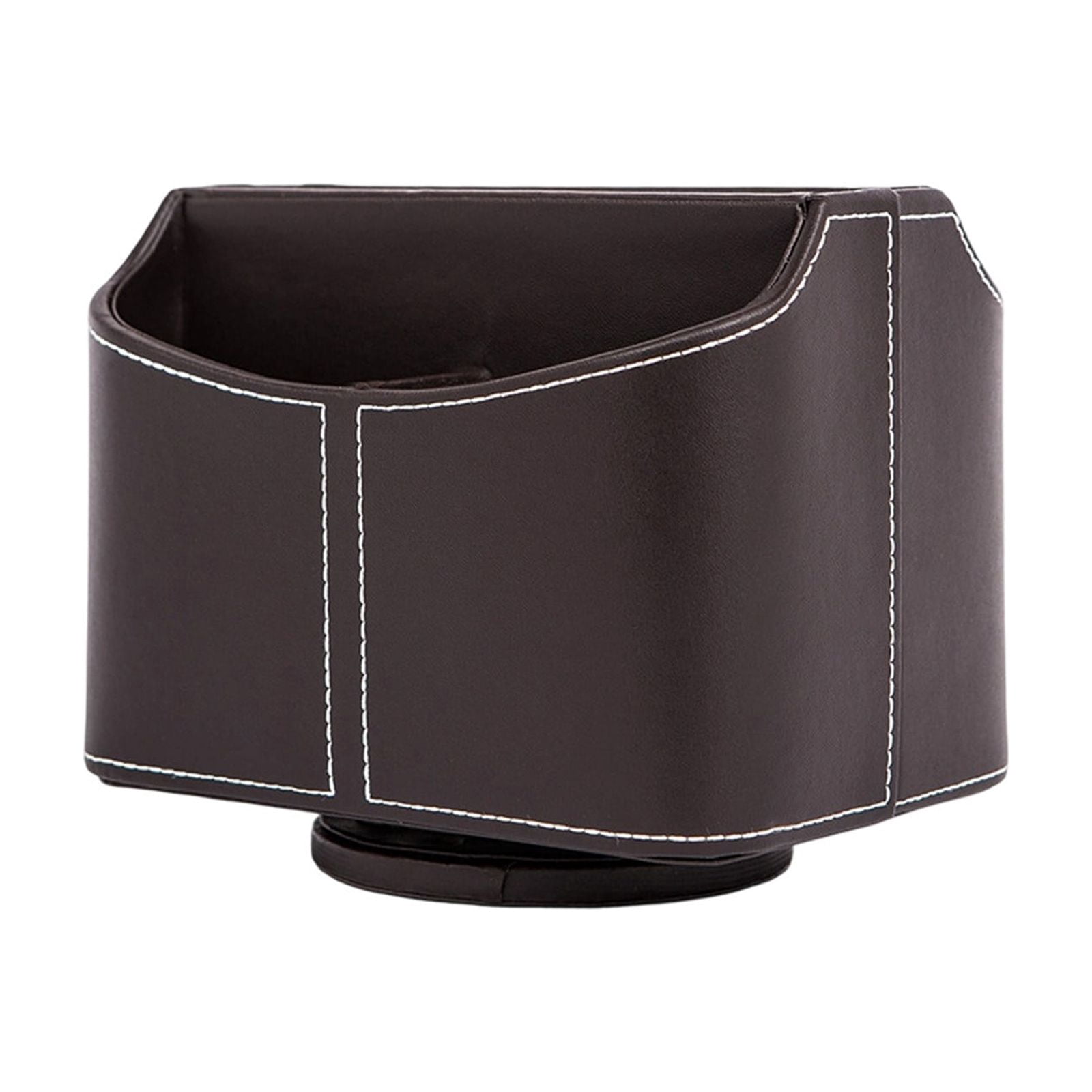 Leather Desk Organizer Rotating Pen Holder Remote Control Holder 360 Degree Desktop Organizer Multi Functional Storage Box For Home Office Desk Accessories