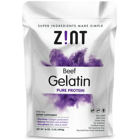 Zint Anti-Aging Gelatin Protein Thickening Powder, 1.0