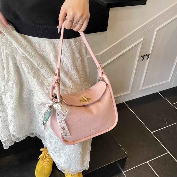Bolso de mano con diseño de nicho para mujer, bandolera tipo almohada, estilo coreano, con estampado de lichi, 2025