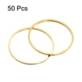 thumbnail image 3 of Unique Bargains 50 Pack 22mm Brass Hollow Circle Bezel Round Linking Rings(Gold), 3 of 4