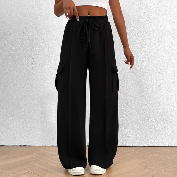 WILLBEST Pantalones Casuales para Mujer, Pantalones Cortos de Verano Cómodos, Uso Diario Versátil, Diseño de Color Sólido, Ajuste Relajado para Darle Estilo. Extra Grande