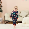 thumbnail image 2 of Odeerbi Christmas Pajamas for Family Holiday Short Sleeve Family Christmas Pajamas Matching Sets Infant Casual Print Top with Bottom Outfits Home Wear Sleepwear Family Matching PJs Set Blue, 2 of 6