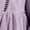 Purple, variant on Women's V Neck Tassel Blouse Eyelet Cutout Long Bubble Sleeve Shirt,Loose Peplum Casual Tunic Top with Button Front,Lightweight Fall Spring Fashion Blouses for Daily Wear Black S
