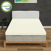 Continental Sleep 2 Memory Foam High-Density Mattress Topper, Queen