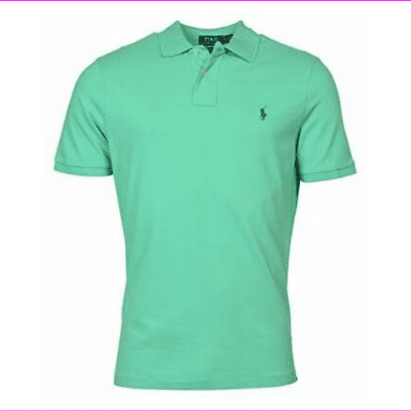 Polo Ralph Lauren Men's Slim-Fit Solid Mesh Polo Shirt (Green, XXL)