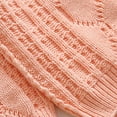 thumbnail image 7 of CAICJ98 Toddler Baby Boy Girl Cable Knit Sweaters Toddler Long Sleeve Solid Crew Neck Pullover Kids Baby Fall Winter Clothes Pink,3-4 Years, 7 of 7