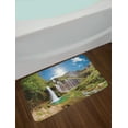 thumbnail image 2 of Croatia Bath Mat, Nature Landscape Magnificent View of Waterfalls in Day Time with Sky, Plush Bathroom Decor Mat with Non Slip Backing, 29.5" X 17.5", Multicolor, by Ambesonne, 2 of 2