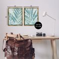 thumbnail image 4 of Stupell Industries Teal Palm Fronds Plants & Flowers Painting Gold Floater Framed Canvas Art Print Wall Art, 17 x 21, Set of 2, 4 of 10
