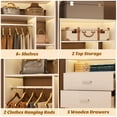 thumbnail image 5 of Homieasy 63.2" L X 39.2" W X 80" H Corner Closet System,Freestanding Closet Organizer System With 2 Drawers & 12 Shelves,Sturdy Walk in Closet System for Bedroom, Entryway, Modern,White, 5 of 7