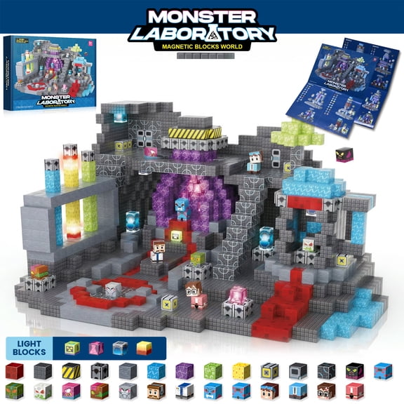 XMKP 150 Pcs Magnetic Blocks with Lighting Blocks | Magnetic Building Cube Game, Constructions Toys for Boys & Girls Age 3 , STEM Montessori Sensory Stacking Toy, Birthday Gift for Toddlers