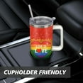 thumbnail image 7 of Rainbow Gradient Heart 40 Oz Tumbler with Handle Lid and Straw, Stainless Steel Double Walled Vacuum Insulated Cup, Cute Anniversary Wedding Birthday Gifts Tumbler for Women Men Friends Outdoor Indoor, 7 of 7