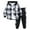 White, variant on lnmuld Two-Piece Boys Winter Outfits Long Sleeve Plaid Print Hooded Top and Pants Casual Play Outfit Set Size:6-7 Years