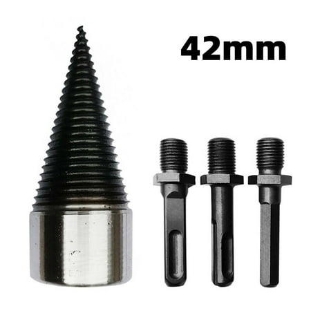 

BCLONG 4pcs Firewood Drill Bit Set Log Splitter Screw Cone Driver Splitting Wood