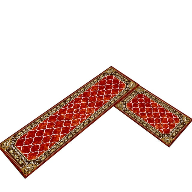 European Kitchen Mat Set Ergonomic Non Comfortable Standing Floor Carpet for Hallway Home