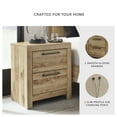 thumbnail image 5 of Signature Design by Ashley Hyanna 2-Drawer Nightstand – Modern Farmhouse Rustic Tan Brown Night Stand with USB Charging Ports, 5 of 10