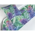 thumbnail image 3 of Nature Bed Runner Set, Garden Inspired Botanical Lupine Sketch Pattern With Leaves Print Artwork, Decorative Bedding Scarf & a Pillow Sham for Hotels Homes, Twin, Fern Green and Violet, by Ambesonne, 3 of 3