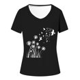 thumbnail image 4 of White Blouse for Women Dressy Casual Summer Graphic Tees Plus Size Cute Summer Tops for Women Over 50 Letter Print Tee, 4 of 4