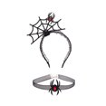 thumbnail image 1 of Guardurnaity Conjunto de collar con tocado de tela de araña para decoración de ambiente de fiesta de Halloween, conjunto de cuello, diadema de Accesorio para el cabello uno, 1 of 6