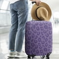 thumbnail image 2 of Purple Leopard Print Luggage Cover Fashion Suitcase Cover Baggage Covers Fit 25-28 Inch Luggage (Go Travel), 2 of 5