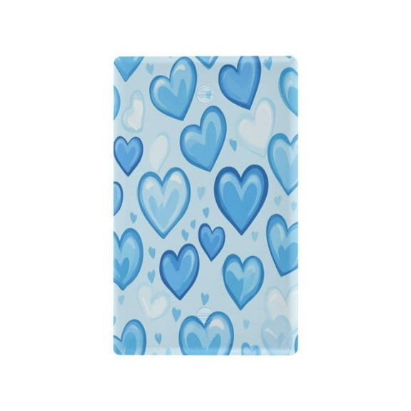 Switch Panel Switch Decoration 2.76x4.53x0.28 Inches Unused Outlet Cover Switch Plate Wall Plates Living Room Kitchen Bedroom Study Switches Blue Heart1