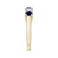 thumbnail image 3 of ANGARA Lab Grown Half Eternity 5 Stone Sapphire & Lab Diamond Wedding Ring for Women in 14K Yellow Gold (Size-3.8mm) | Anniversary, Jewelry Gift for Women | Lab-Grown Blue Sapphire Ring, 3 of 8