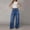 Blue, variant on Womens Wide Leg Jeans Baggy Stretchy High Waisted Trendy Denim Pants Boyfriend Streetwear Pockets Trouser