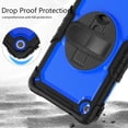 thumbnail image 7 of Case for Lenovo Tab M10 Plus 3rd Gen 10.6 Inch 2022 with Screen Protector, 360 Degree Rotating Kickstand Hand Strap Heavy Duty Shockproof Cover with Shoulder Strap, Dark Blue PC, 7 of 7