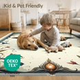 thumbnail image 4 of ODIKA 8'x10' Washable Area Rug Witchy Floral Gothic Moth Design With Botanical Vine Symmetry Accents for Dining Room, Large Office, Lounge, Non-Slip Chair-Friendly Mat, 4 of 7