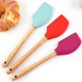 thumbnail image 4 of Kitchen Baking Spatula Silicone Wooden Handle Scraper Spatula Pastry Spatula, 4 of 9