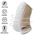 thumbnail image 3 of Women's Slip on Casual Comfortable Work Nurse Flat Shoes Camel 8, 3 of 9
