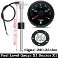 thumbnail image 1 of Fuel Gauge 52mm With Fuel Level Sensor 125mm 175mm 275mm 240-33ohm Oil Tank Level Indicator Meter 7color Backlight For Boat, 1 of 1