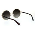 thumbnail image 4 of SA106 Womens Luxury Designer Round Circle Lens Hippie Sunglasses Gold Beige Smoke, 4 of 4